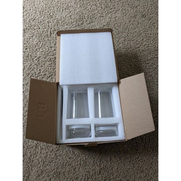 4pcs 11oz Glass Cups with Straws & 4pcs 6oz Cocktail Glasses - Picture 3 of 6